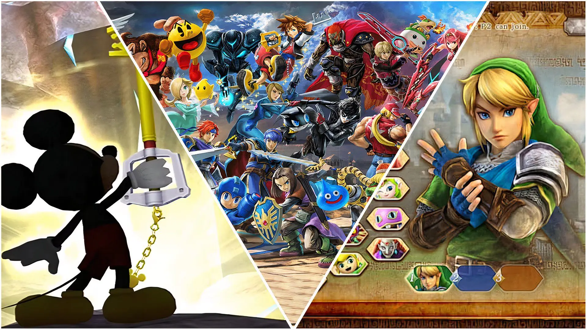 Crossovers épicos: Descubra os 7 que estão conquistando o mundo hoje 🎮🔥 22 Epic Crossovers - Uma colagem dos melhores crossovers de videogames de todos os tempos, apresentando heróis e personagens icônicos de diversas sagas de ação, aventura e luta, reunidos em uma única imagem promocional.