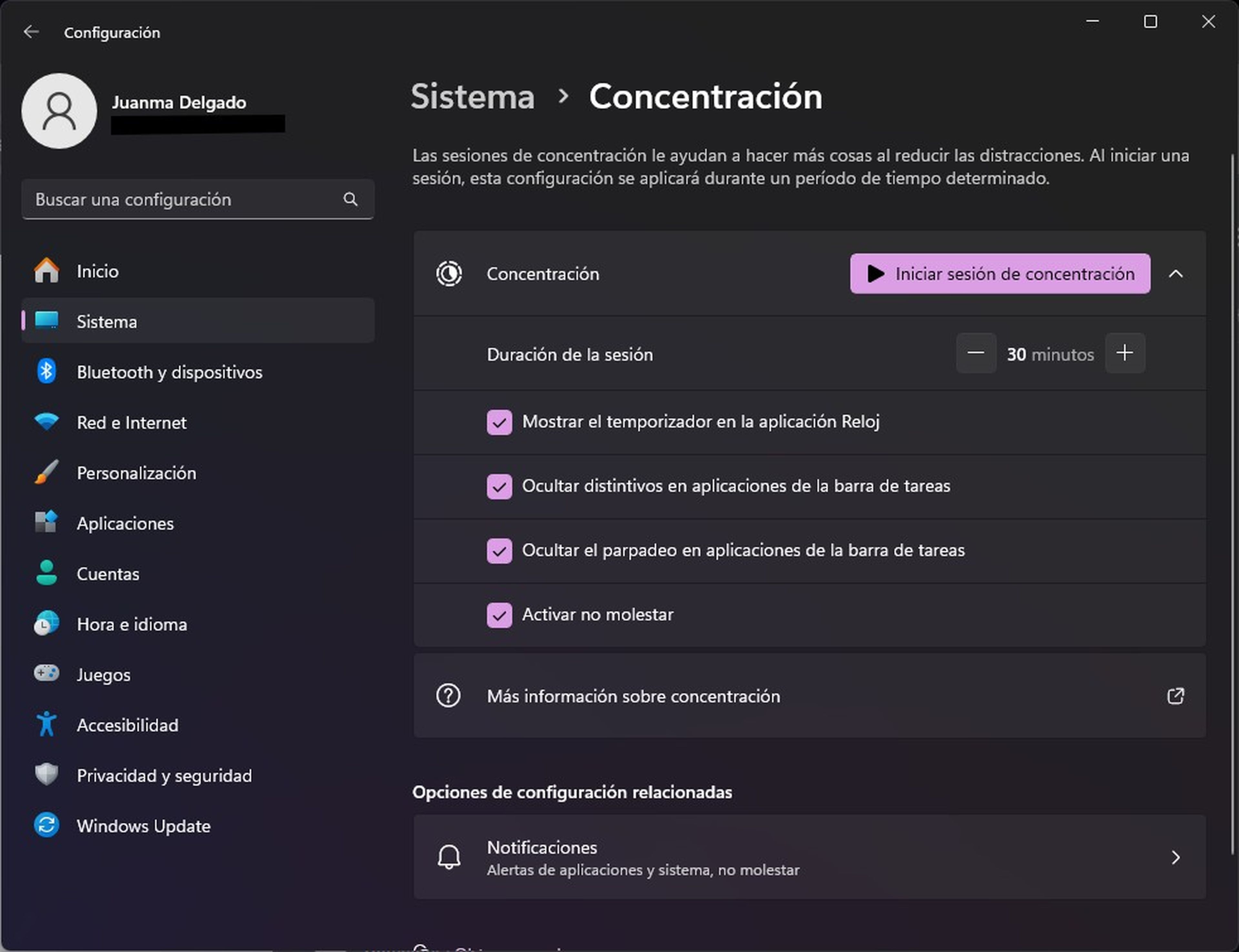 Funciones ocultas en Windows que debes activar ¡ahora! 🔥🔒 Mejora tu productividad 15 Asistente de concentración en Windows para mejorar productividad