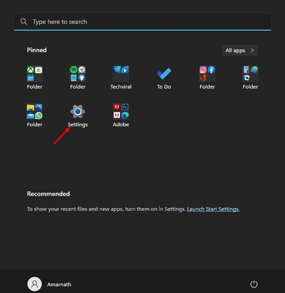 Screenshot of the Settings app in Windows 11