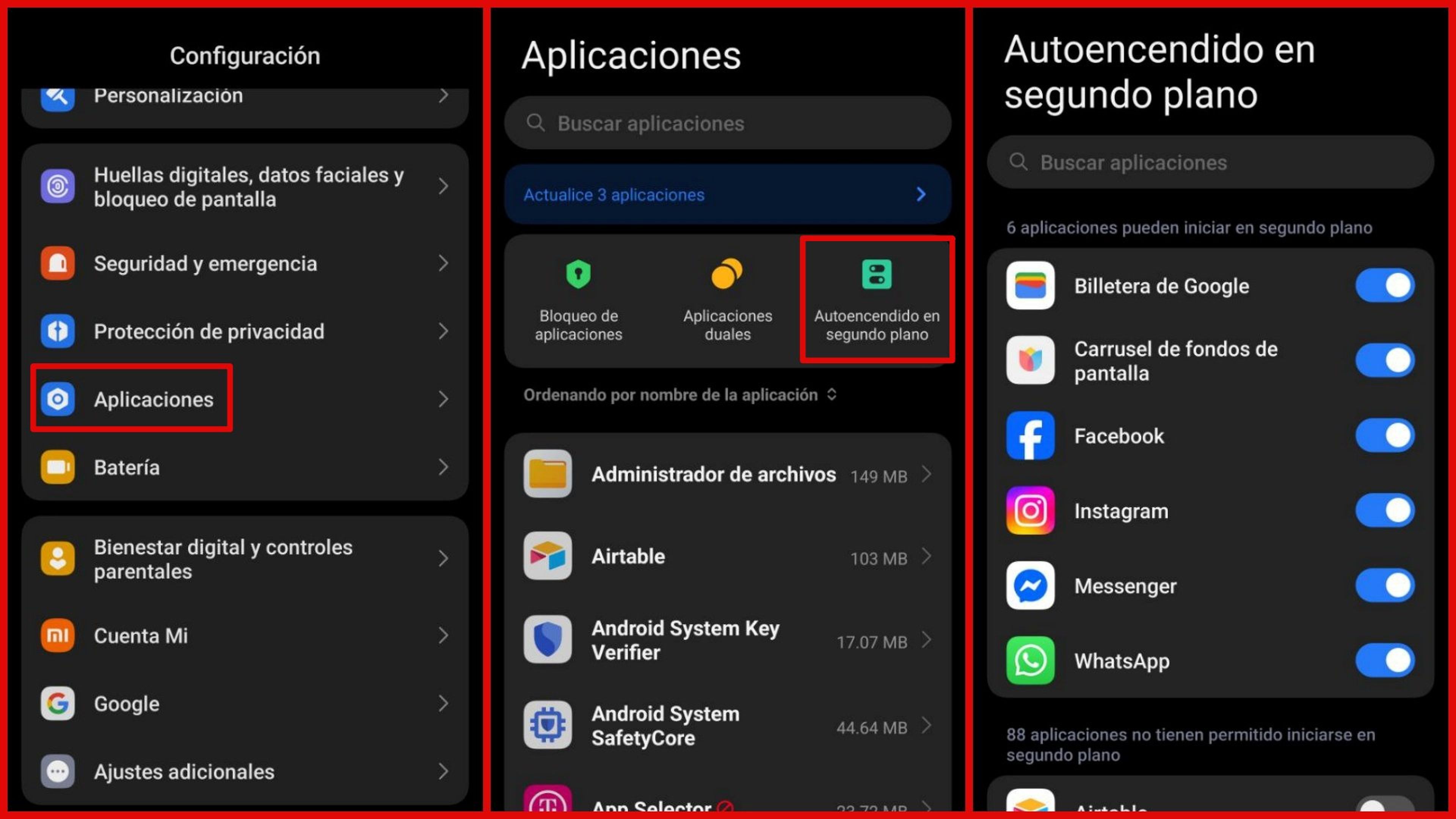 遅いスマートフォン:これらの3つのオプションをオフにして飛行しましょう🚀8 Android でバックグラウンドで実行されているアプリを示すスクリーンショット