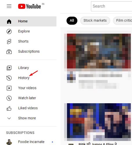 YouTubeでコメント履歴を確認する方法:今すぐ削除✂️ 17 YouTubeの歴史パネル