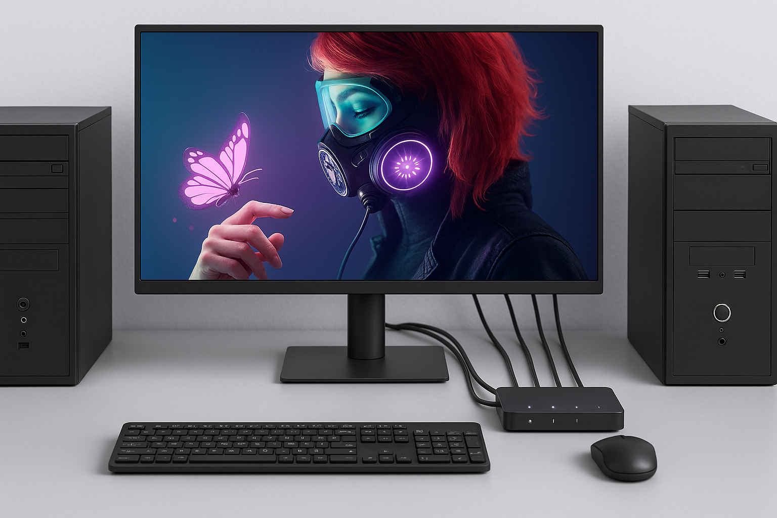 Conmutador KVM ¡Controla todas tus PCs con un solo botón!