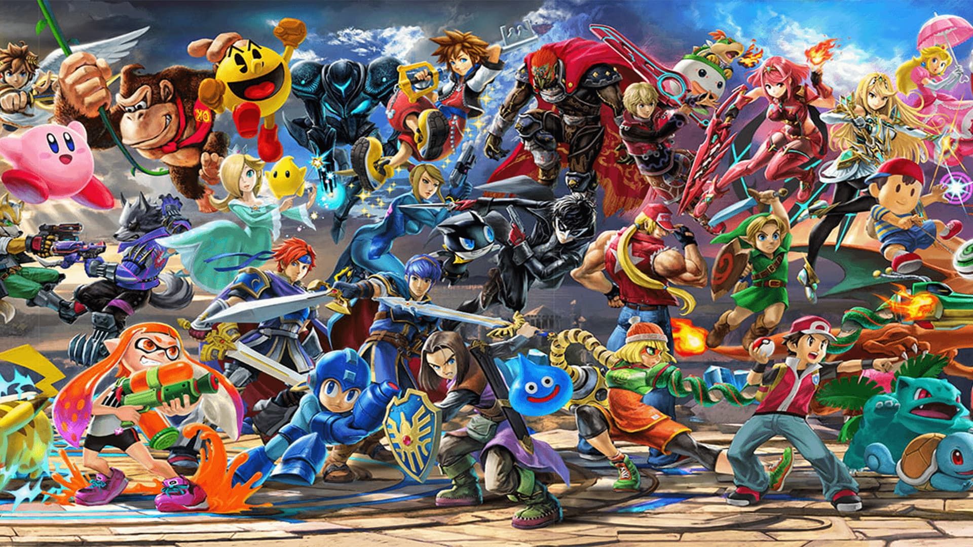 ألعاب كروس أوفر ملحمية: اكتشف الألعاب السبعة التي تجتاح العالم اليوم 🎮🔥 18 لافتة Super Smash Bros. Ultimate تحتوي على شخصيات قابلة للعب.