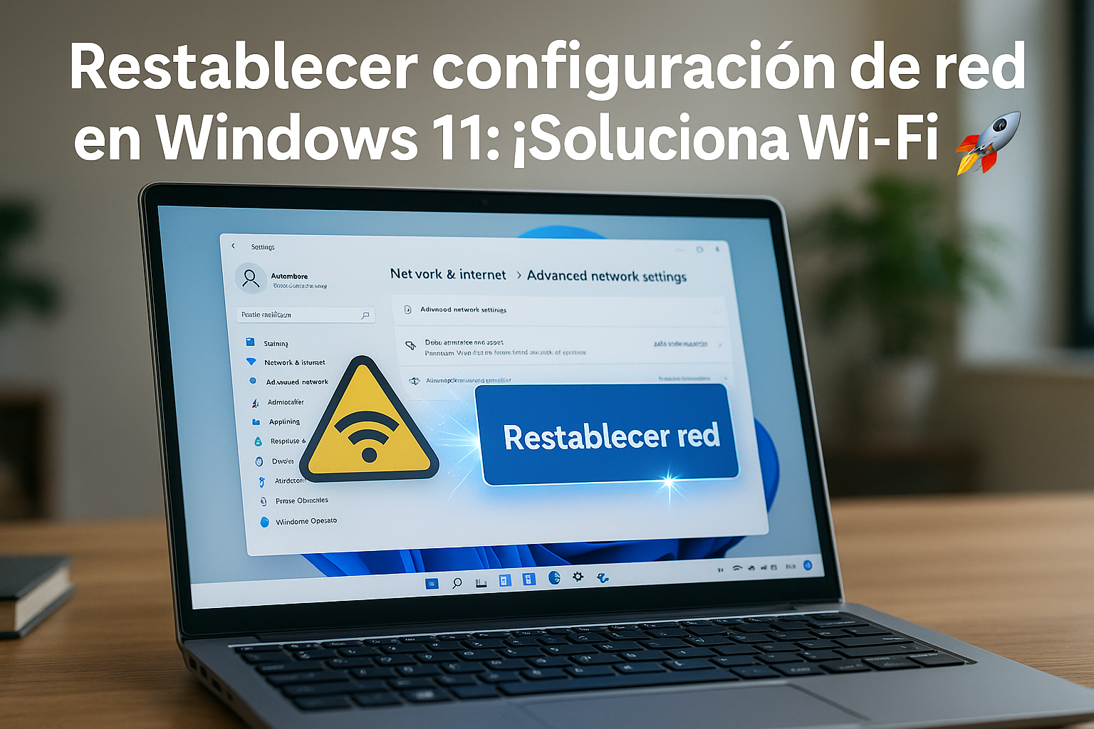 Restablecer configuración de red en Windows 11 ¡Soluciona Wi-Fi ya!