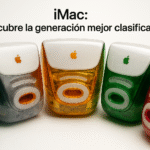 iMac:从最差到最好的一代的权威排名🔥💻 使用该 iMac 标题制作该图像的一个版本,以水平格式呈现,具有最高质量和纹理,极其逼真。发现排名最高的一代! 🥇