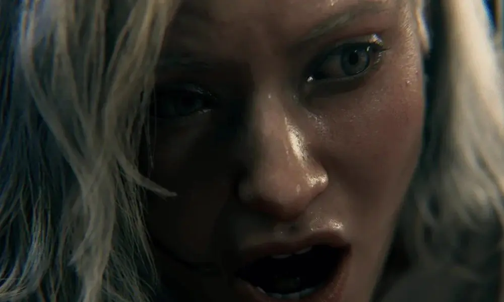 Requisitos Resident Evil Requiem PC sube el nivel 🚀 22 Requisitos Resident Evil Requiem - Primer plano de personaje femenino aterrorizado en Resident Evil Requiem para PC, imagen promocional en alta calidad que ilustra los requisitos y gráficos del videojuego de terror.