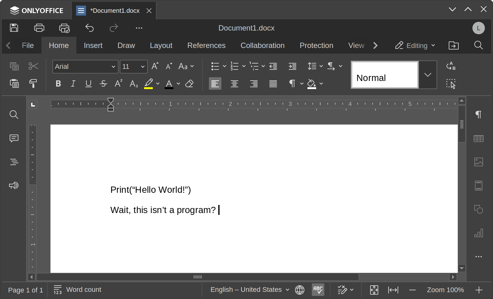 Transición a Linux Lo que nadie te cuenta (y funciona) 😱 17 Interfaz de ONLYOFFICE similar a Microsoft Office.