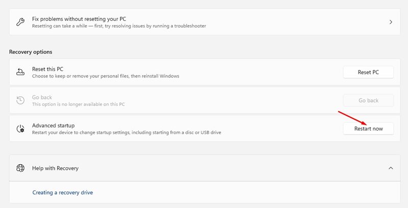 Windows 11-uppdateringar: Det dolda sättet som ingen använder 😱 98 Knappen Starta om nu för att gå in i återställningsläge