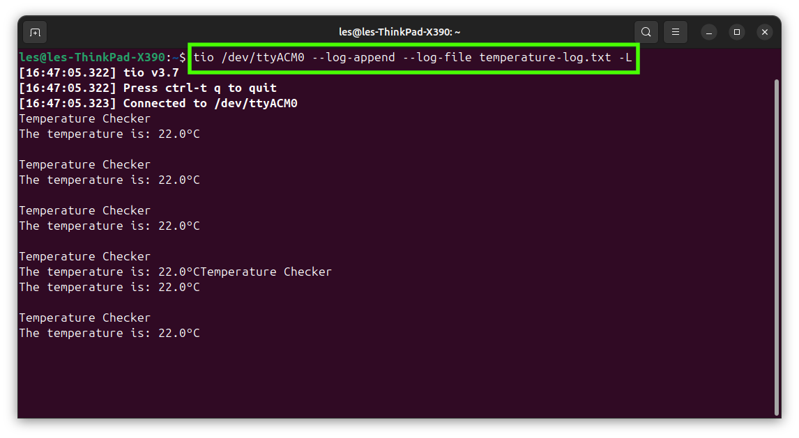 Agregar datos al log sin sobrescribir con Tio