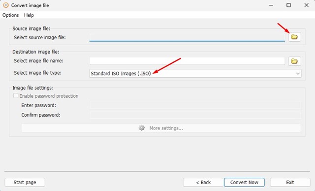 Seleziona il formato ISO standard in AnyBurn