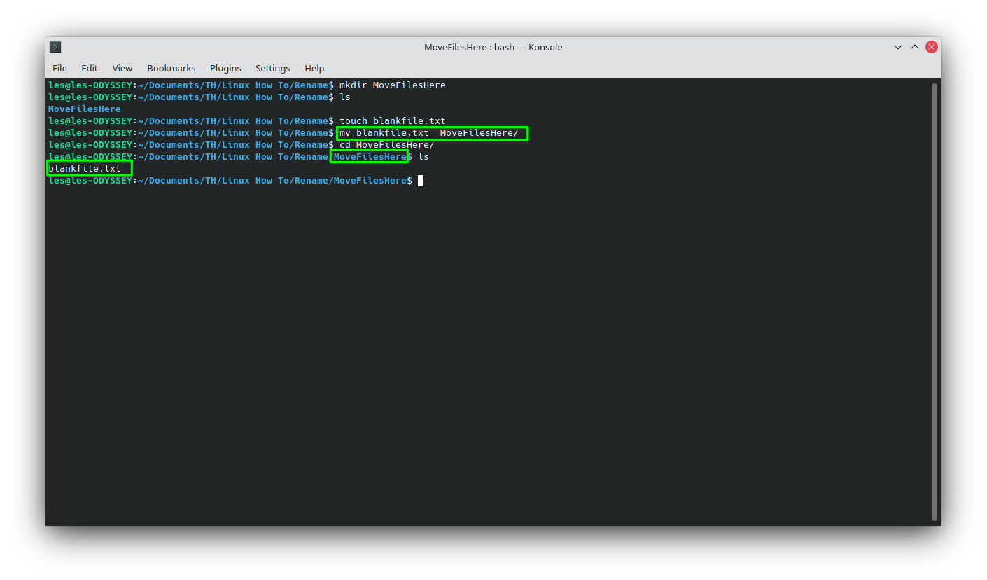 Commande mv pour déplacer des fichiers sous Linux