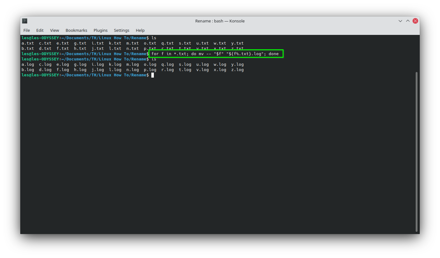Renommer des fichiers en masse sous Linux à l'aide de la commande mv et d'un script Bash