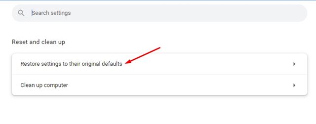 Restaurar configuración a valores predeterminados en Chrome