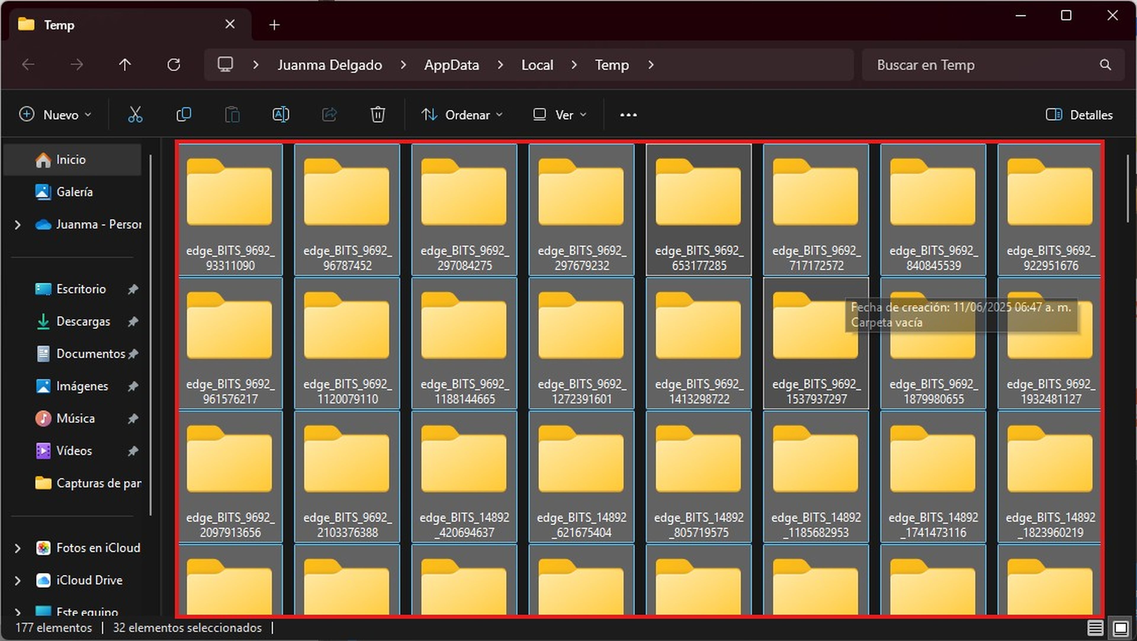 Eliminazione manuale dei file temporanei in Windows