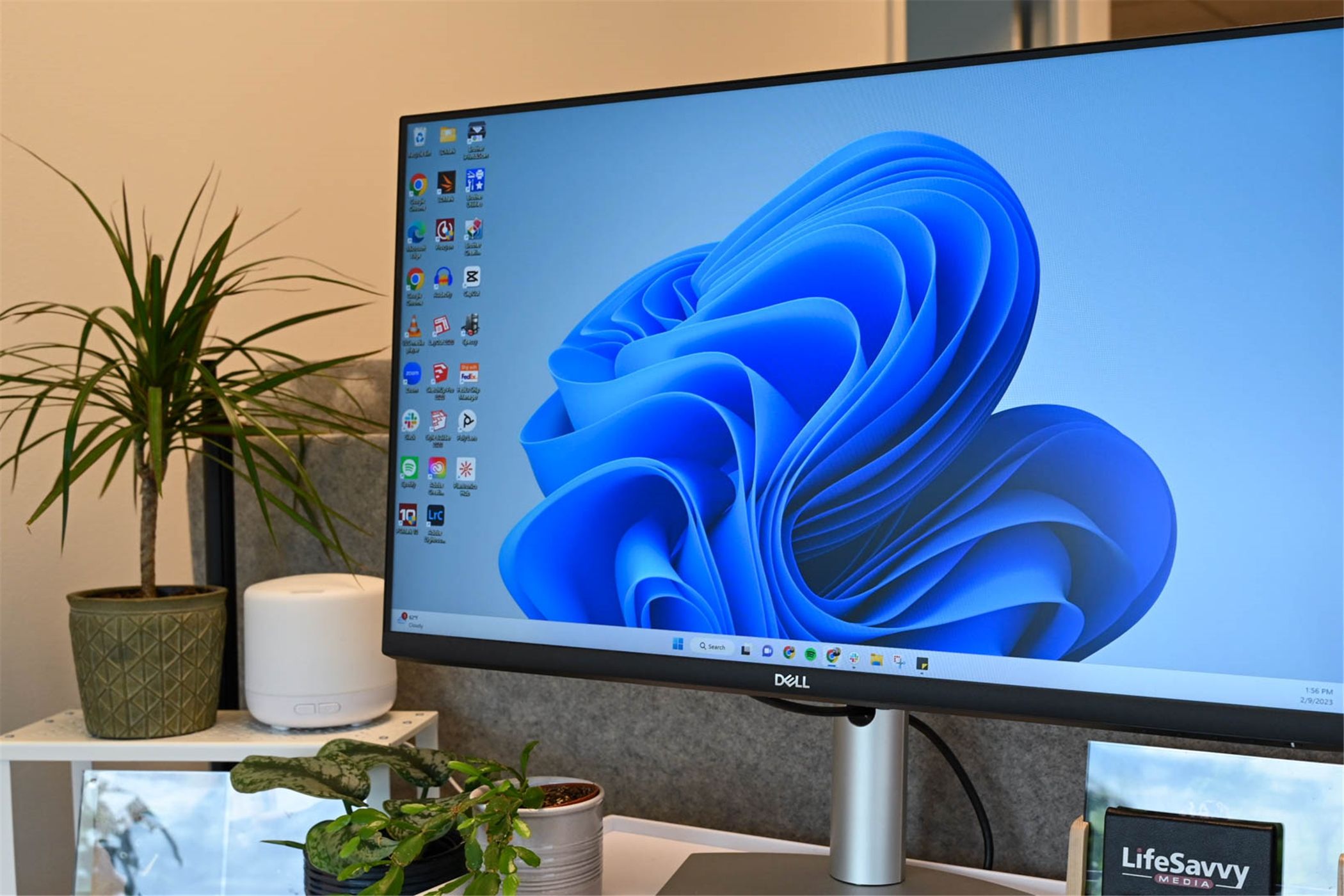 Monitor mit Anzeige des Windows 11-Desktops.