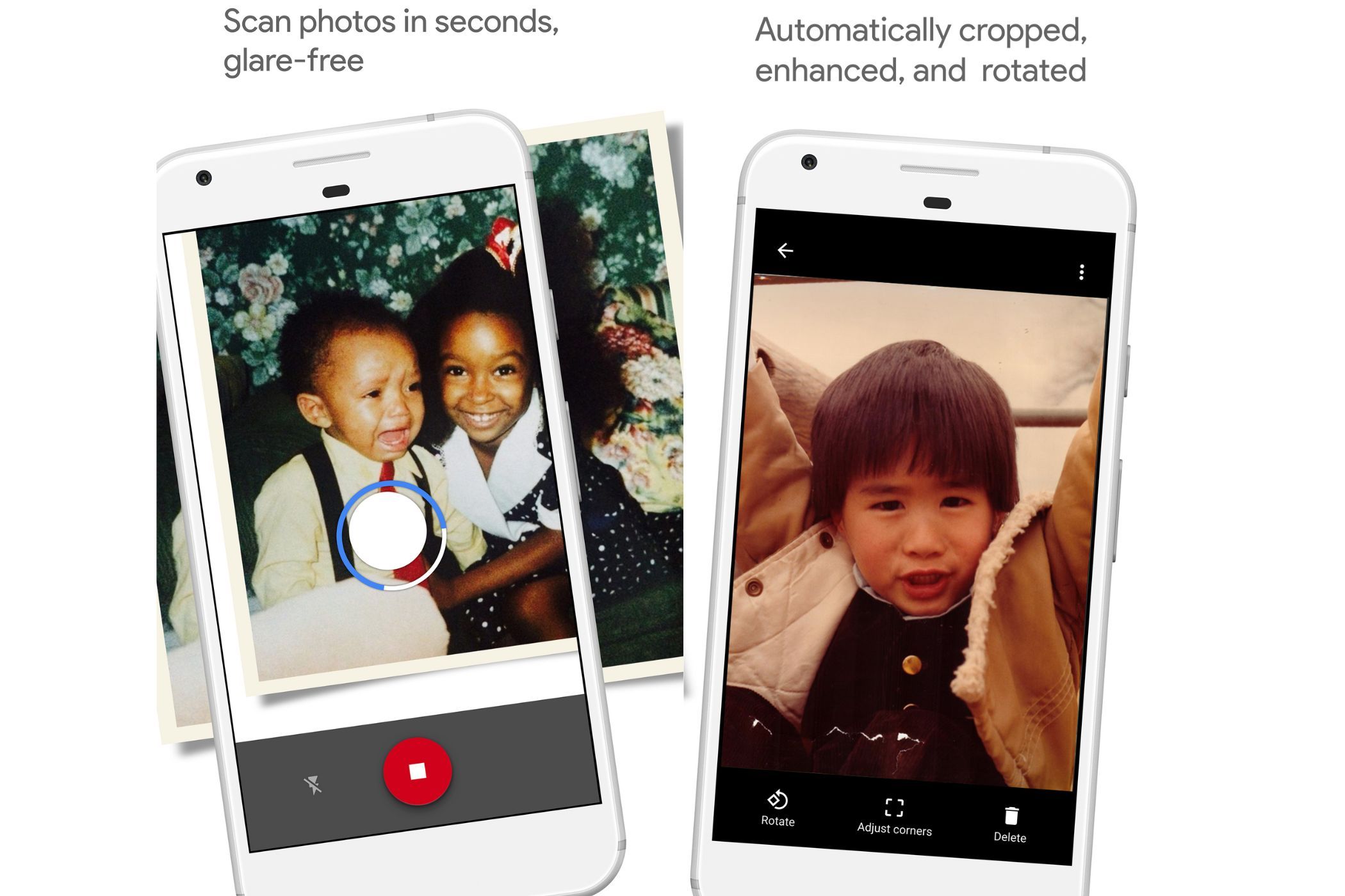 Hidden Google Apps: Gallery, Go, and PhotoScan 🚀 13 Google Photoscan app scans old photos without reflections or distortion