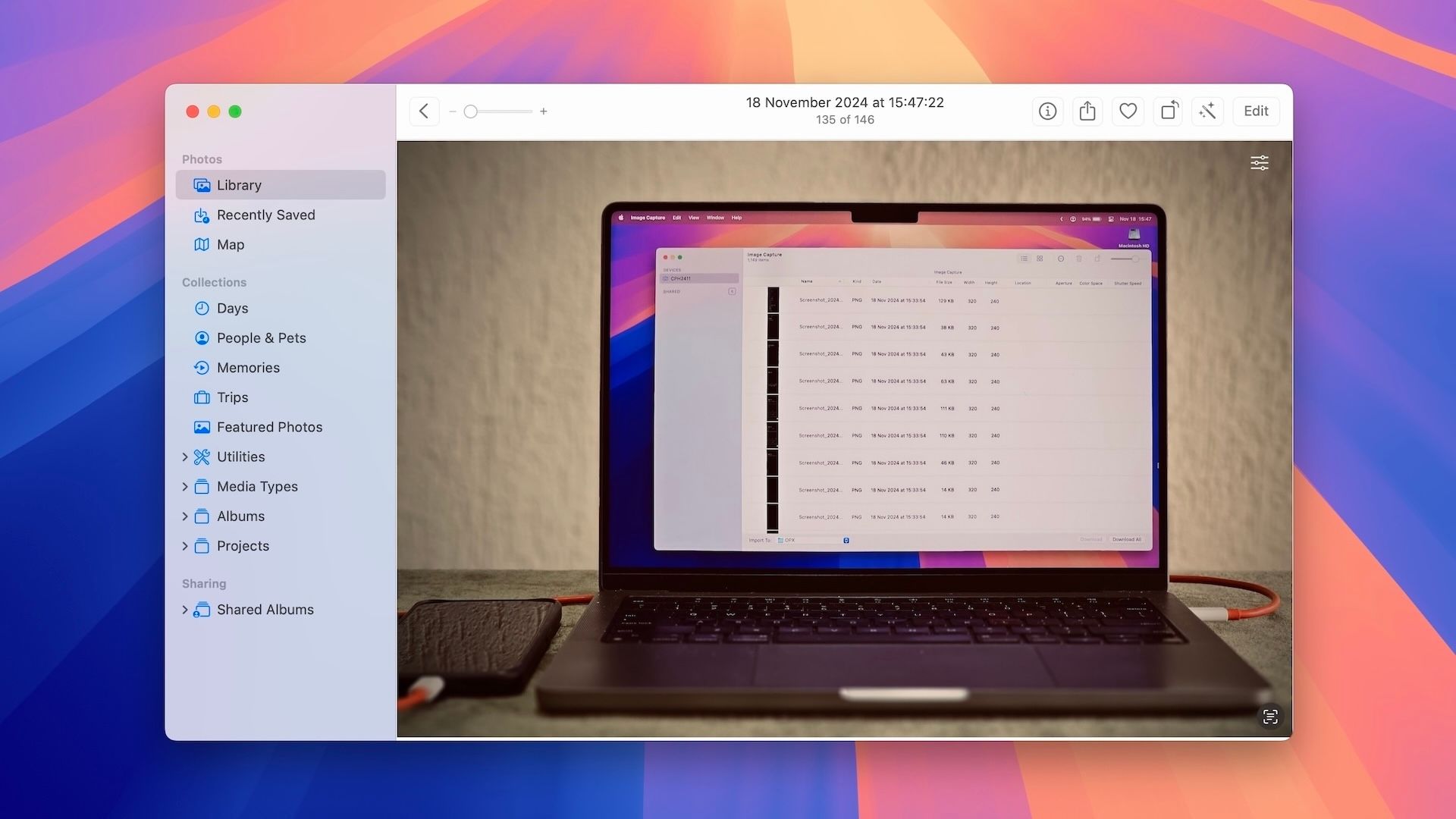 النسخ الاحتياطي للصور الحقيقية والمخاطر الخفية للوثوق بخدمة iCloud 11 تطبيق الصور على نظام macOS يعرض الخيارات والميزات.