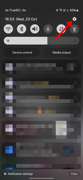 盗難防止のためのAndroid設定画面