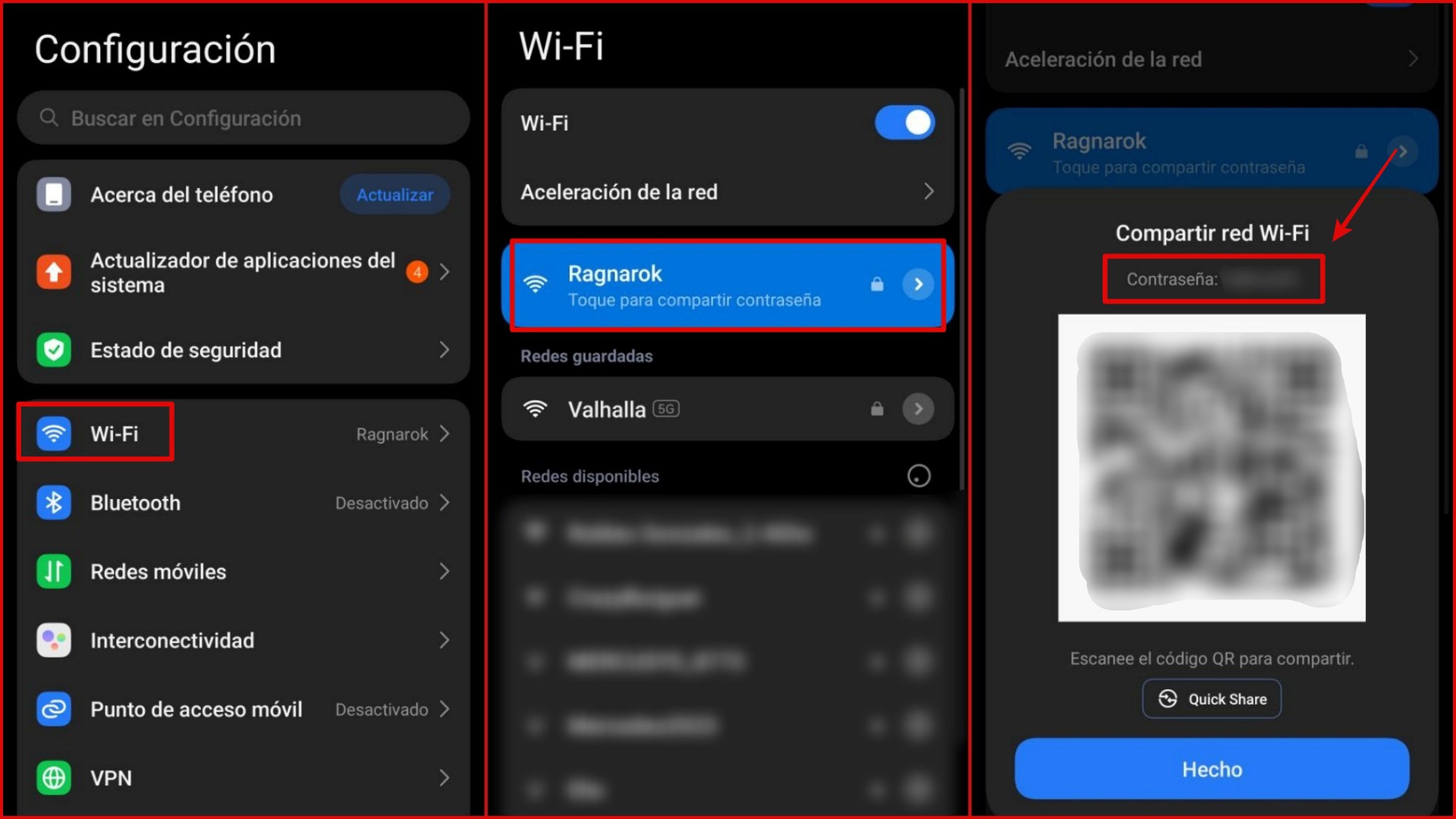 QR code to view WiFi password on Android