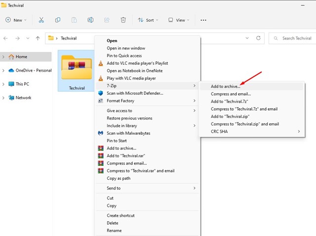 Erstellen einer passwortgeschützten ZIP-Datei unter Windows 11 mit 7-Zip