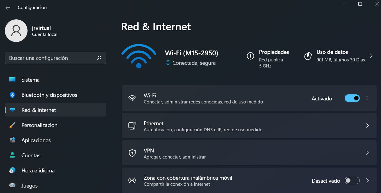 Pulsa las teclas rápidas «Windows + I» para acceder a la herramienta de Configuración