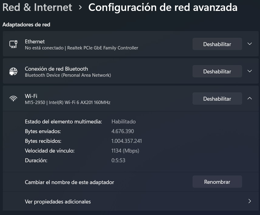 Selecciona Red e Internet > Opciones avanzadas.