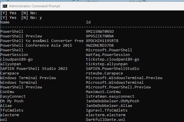 Actualizar PowerShell en Windows: todos los métodos 26 Identificador Microsoft.PowerShell mostrado por WinGet
