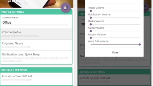 Tijden en dagen selecteren voor een volumeprofiel in Volume Scheduler