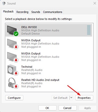 Audio in Windows 11: 6 accorgimenti per migliorarlo 56 Scheda Riproduzione nelle impostazioni audio