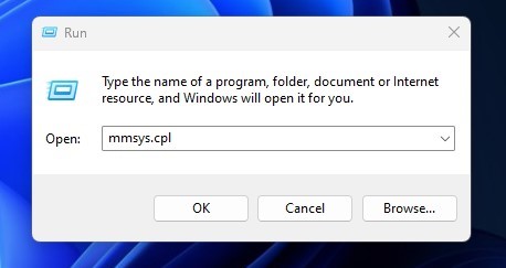 Audio in Windows 11: 6 impostazioni per migliorarlo 54 Comando mmsys.cpl per aprire le impostazioni audio