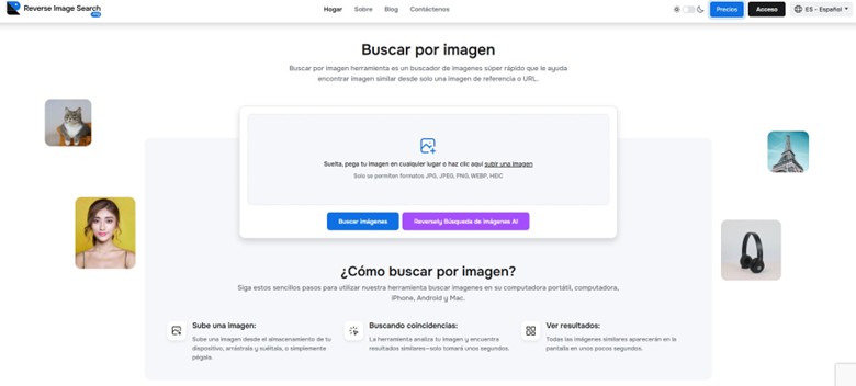 เปิด ReverseImageSearch.org ในเบราว์เซอร์ของคุณ