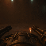 Doom ยุคมืดและอาวุธขั้นสุดยอด ค้นพบ Super Shotgun ที่อันตรายถึงชีวิต! Doom The Dark Ages และอาวุธที่ดีที่สุด - ข้อความอื่น: มุมมองบุคคลที่หนึ่งของผู้เล่นใน Doom The Dark Ages แสดงให้เห็นอาวุธสองลำกล้องอันทรงพลังจากยุคมืดพร้อมเอฟเฟกต์ไฟในสภาพแวดล้อมที่มืดมิดและอึมครึมของเกม