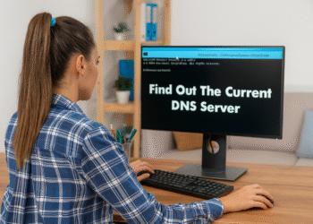 Windows에서 DNS 서버를 찾는 방법: 화면 명령을 사용하여 PC를 사용하여 현재 DNS를 찾는 사람.