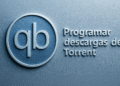 Como agendar downloads no qBittorrent - Logotipo do qBittorrent com o texto "Agendar downloads de torrent" em relevo, ilustração para um guia sobre como agendar downloads no qBittorrent.