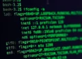 Serwer Linux bez interfejsu graficznego z konsolą bash: ifconfig wyświetla konfigurację sieciową i adresy IPv4/IPv6.