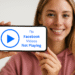 Video's op Facebook: Activeer ze NU zonder dataverlies ⚡️ 38 Facebook-video's - Vrouw houdt smartphone vast met oplossingsbericht: Hoe los je het probleem op van Facebook-video's die niet kunnen worden afgespeeld of geladen?
