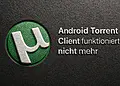 Client torrent - Logo del client torrent su Android con messaggio di errore "Il client torrent Android non funziona", guida per correggere gli errori del client torrent.