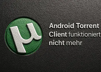 Klient torrent - Logo klienta torrent na Androidzie z komunikatem o błędzie „Klient torrent na Androidzie nie działa”, przewodnik po naprawianiu błędów klienta torrent.