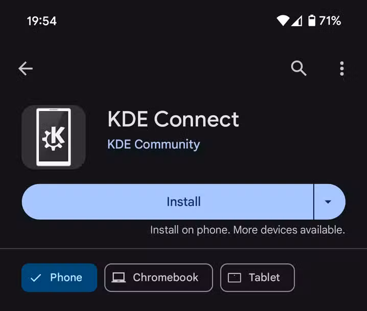 ابدأ بتثبيت KDE Connect من متجر Microsoft2