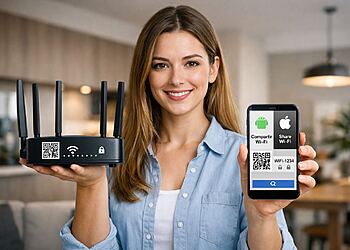 通过手机分享 WiFi 密码 - 通过展示路由器上的二维码，并使用您的 Android 或 iPhone 智能手机轻松分享 WiFi 密码。