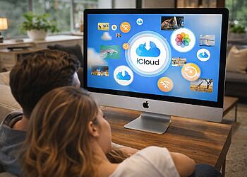 Real Photo Backup: backup di foto reali da iCloud visualizzato su un computer Apple.