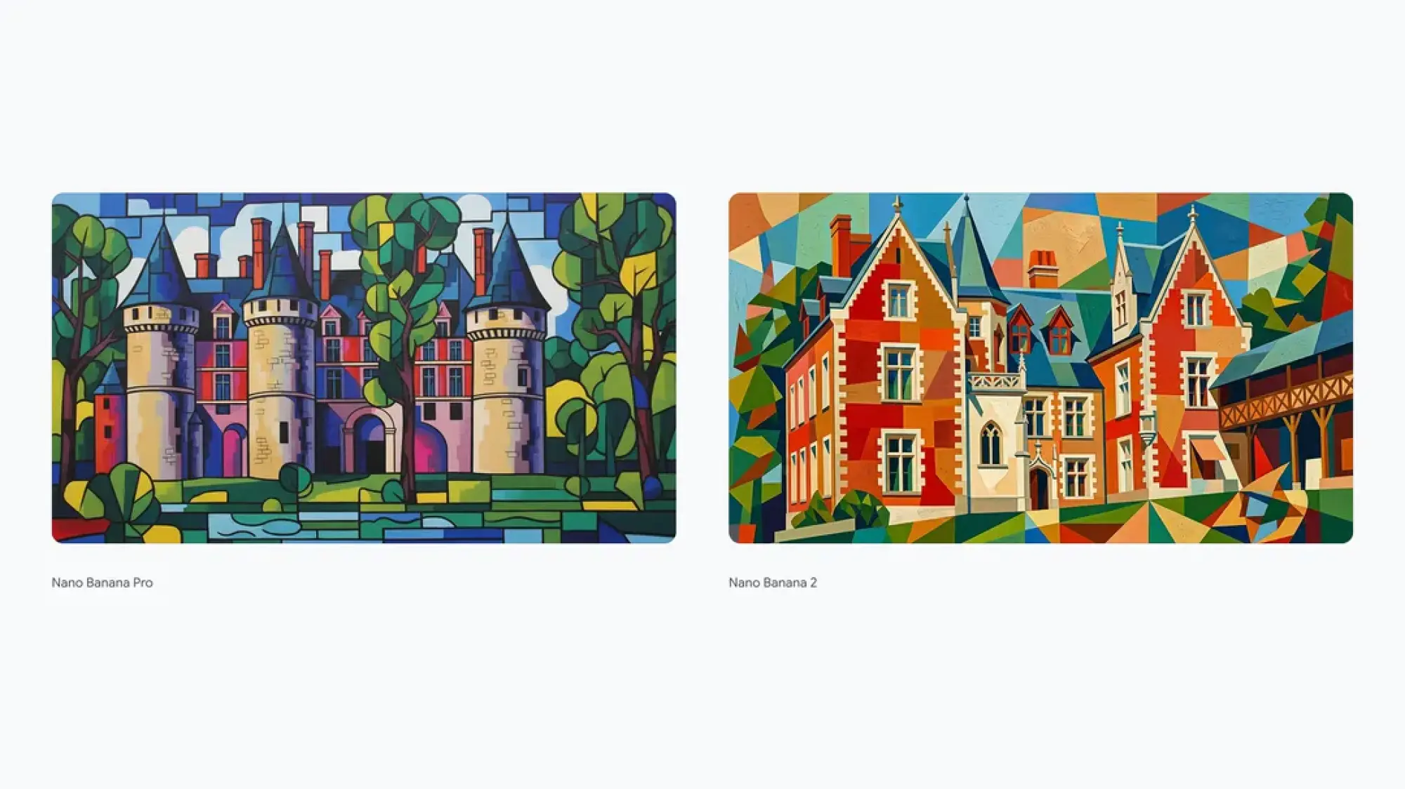 ภาพที่สร้างโดย AI พร้อมข้อความแจ้งเตือน 'พิพิธภัณฑ์ Clos Luce ในสไตล์คิวบิสม์สังเคราะห์'