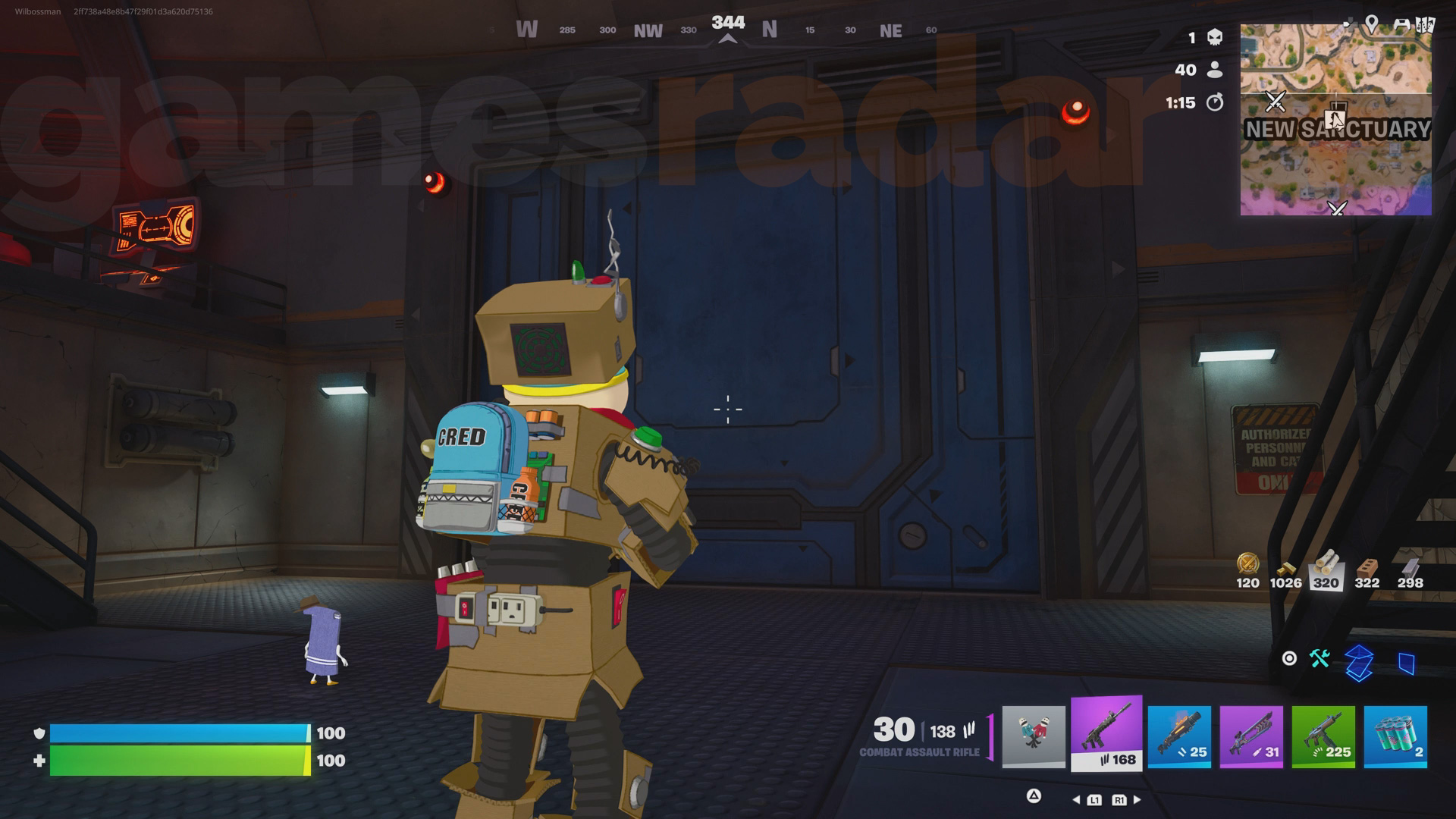 Não existe botão para abrir o cofre do Novo Santuário no Fortnite.