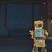 Neuer Tresorraum in Fortnite Staffel 2 mit riesiger verschlossener Metalltür und einer Spielfigur vor dem Eingang, die den Status anzeigt und erklärt, wie man den Tresor auf der Karte freischaltet.
