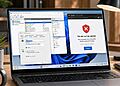 Windows sitelerini engelleme - Windows 11 yüklü bir dizüstü bilgisayarda Windows Defender Güvenlik Duvarı ve web sitelerini engelleme kuralı, yanında erişimi engellenmiş bir tarayıcı gösteriliyor.