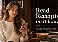 Mensajes leídos en iPhone - Mujer leyendo mensajes en un iPhone junto al texto “Read Receipts on iPhone”, guía para gestionar confirmaciones de lectura en iOS actual.